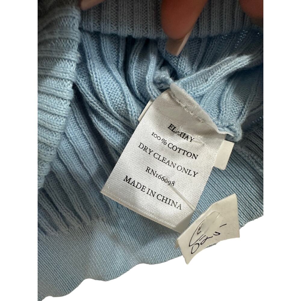 Elexiay marisol crochet baby blue top size Small $200 - Picture 5 of 6